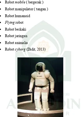 Gambar II. 2 Robot Asimo (Wikipedia, 2016). 