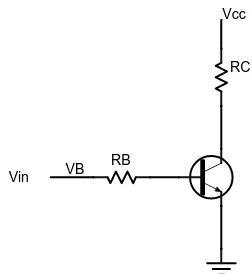 Gambar 2.6  Konfigurasi transistor sebagai saklar 