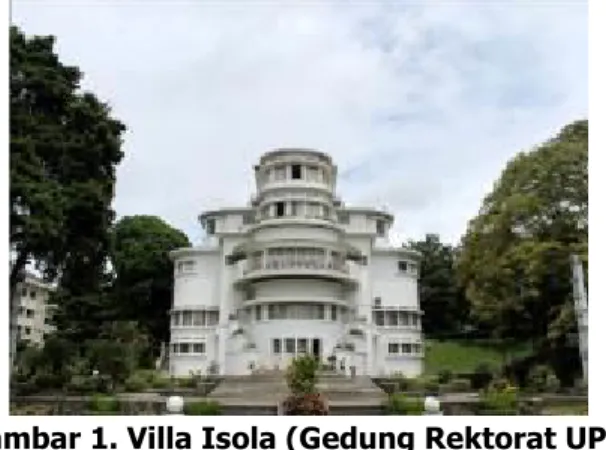 Gambar 1. Villa Isola (Gedung Rektorat UPI)  Sumber : Data Pribadi 