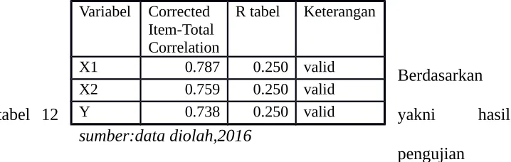 tabel  12Y0.7380.250validyakni