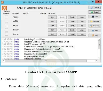Gambar II- 11. Control Panel XAMPP 
