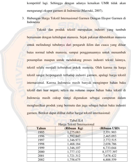 Tabel II.4 