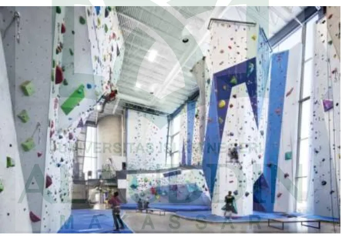 Gambar II. 34 Area Bersantai Allez UP Rock Climbing Gym Sumber : http://www.archdaily.com di akses 29 November 2017
