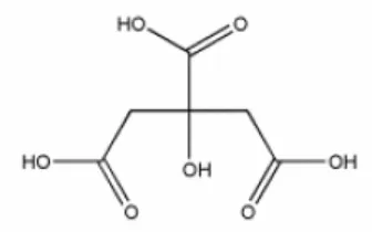 Gambar 5. Struktur kimia asam sitrat 