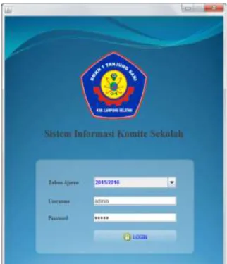 Gambar 2. Tampilan Halaman Login 