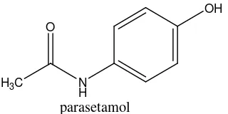 Gambar 1. Struktur Parasetamol (Anonim, 1995)