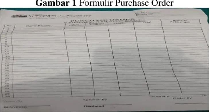 Gambar 1 Formulir Purchase Order 