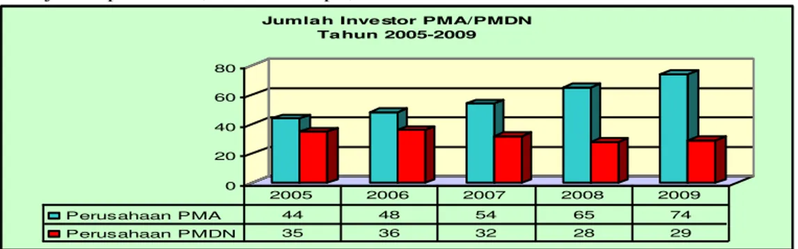 Gambar 1. Grafik Jumlah Investor dari Tahun 2005 sampai dengan Tahun 2009 