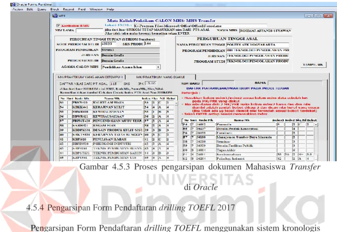 Gambar 4.5.4 Proses pembuatan form drilling TOEFL pada Microsoft Excel 