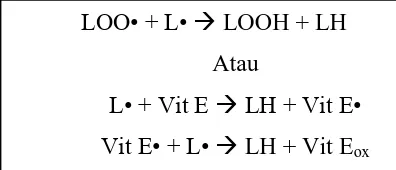 Gambar 5. Tahap terminasi peroksidasi lemak oleh vitamin E  