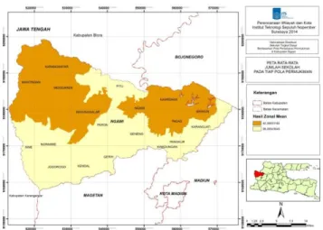 Gambar 5. Peta skematik konsep optimalisasi distribusi  (SD/MI) di  Kabupaten Ngawi 