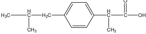 Gambar 2. Rumus struktur ibuprofen 
