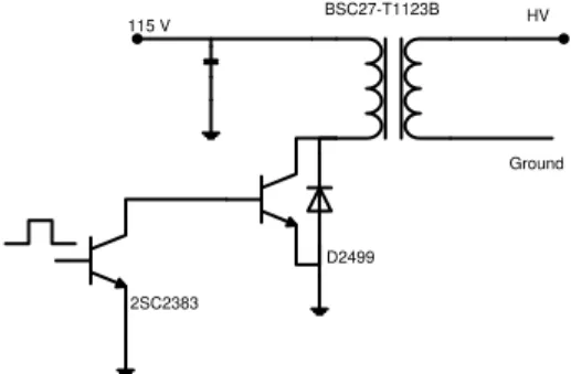 Gambar 6. Skema rangkaian driver pembangkit tegangan tinggi DC. 