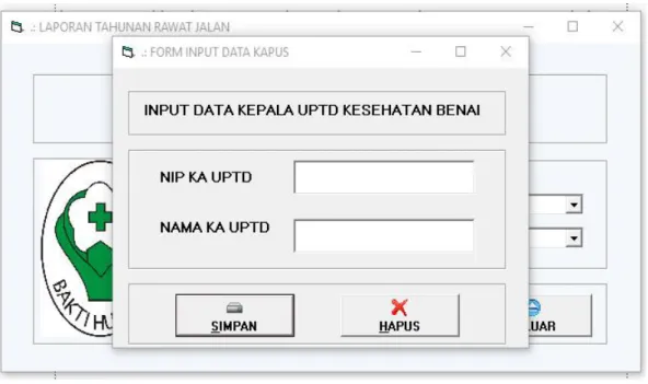 Gambar 4.8. Form Entri Data Kepala UPTD