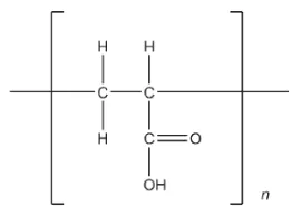 Gambar 1. Monomer asam akrilat dari polimer Carbopol (Rowe, 2009) 