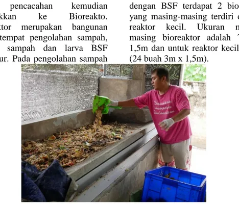 Gambar 7. Pemasukan sampah ke Bioreaktor  Proses  biologis  terjadi  pada 