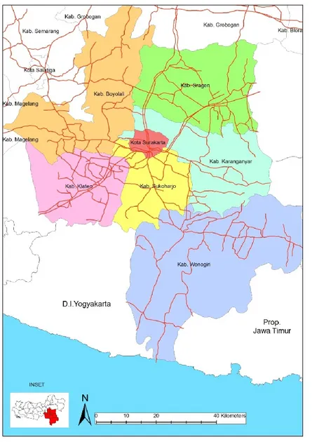 Gambar 1. Wilayah Administrasi Metropolitan Surakarta