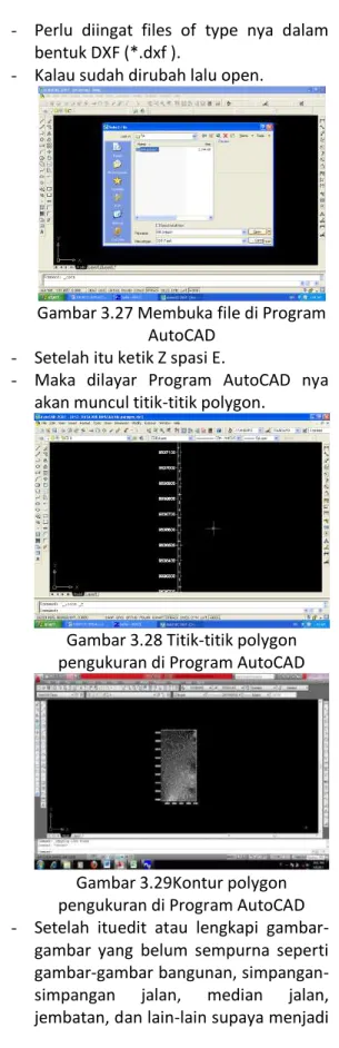 Gambar 3.27 Membuka file di Program  AutoCAD 