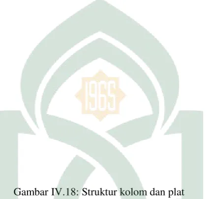 Gambar IV.18: Struktur kolom dan plat 