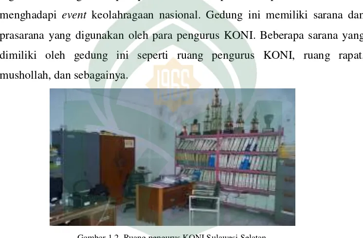 Gambar 1.2. Ruang pengurus KONI Sulawesi Selatan 
