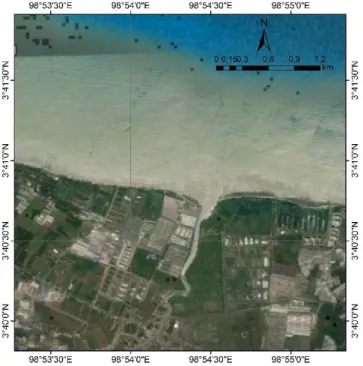 Gambar 1. Lokasi Penelitian Burung Pantai di Deli Serdang 