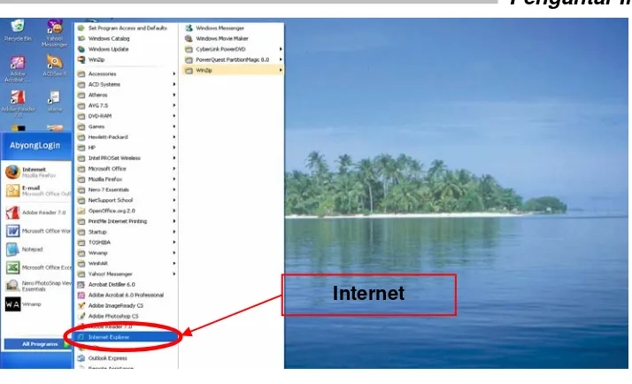 Gambar 3.2. Area Kerja Web Browser Internet Explorer. 