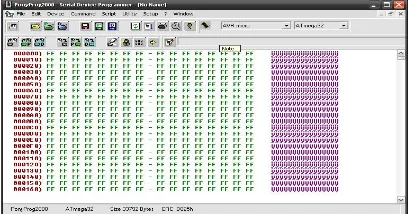 Gambar 8. Tampilan isi flash memori ATmega32 