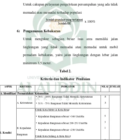 Tabel 2.  Kriteria dan Indikator  Penilaian 