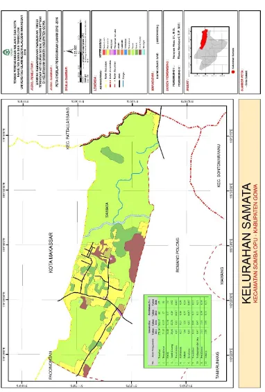 Gambar 4.4. Peta Overlay Penggunaan Lahan Kelurahan Samata Tahun 2012 - 2016 