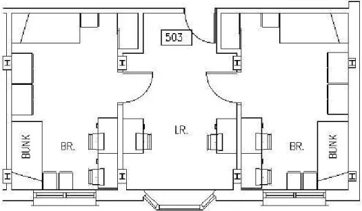 Gambar II-6 Tipe Double Rooms 