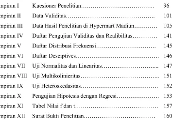 Tabel Nilai f dan t…………………………………….  157 