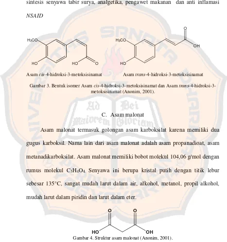 Gambar 4. Struktur asam malonat (Anonim, 2001).