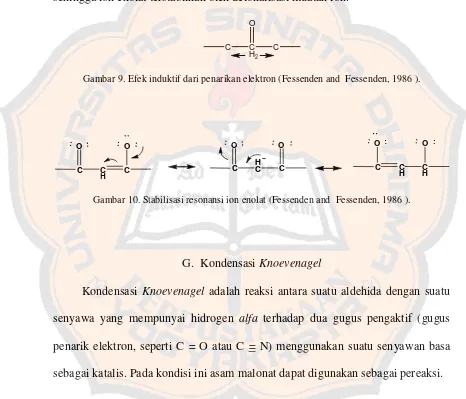 Gambar 9. Efek induktif dari penarikan elektron (Fessenden and Fessenden, 1986 ).