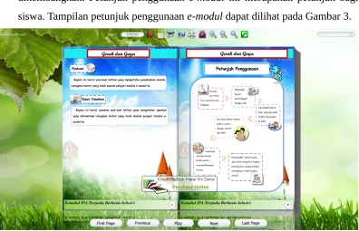 Gambar 3. Petunjuk Penggunaan e-modul