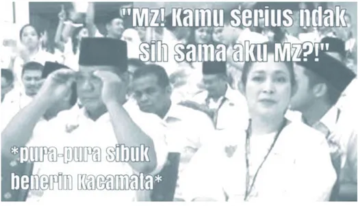 Gambar 1 Meme Prabowo - Titiek Soeharto