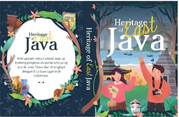 Gambar  2.  Desain  Ilustrasi  Wisata  di  Malang  pada  buku Heritage of East Java 