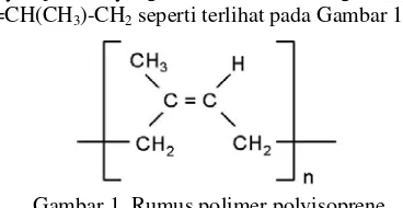 Gambar 1. Rumus polimer polyisoprene 