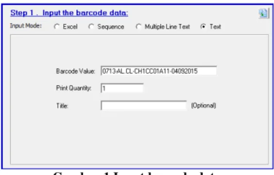 Gambar 1 Input barcode data 