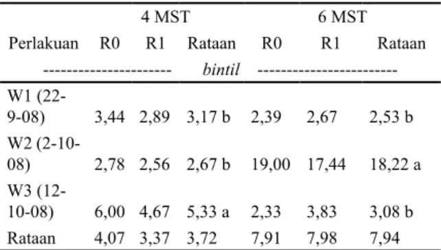 Tabel  5.  Bobot  kering  biji  kedelai  yang  diasosiasikan dengan rhizobium   dengan perbedaan waktu tanam 
