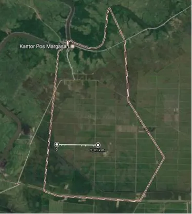 Gambar 1. Peta Desa Baringin Kec. Candi Laras Selatan Kab. Tapin  