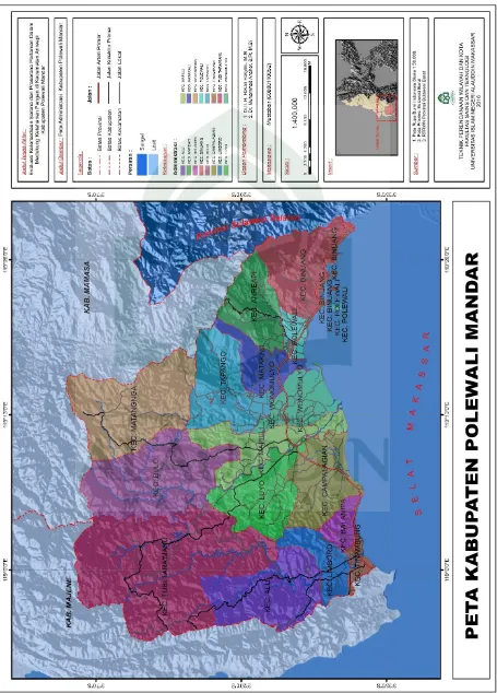 Gambar 3 Peta Administrasi Kabupaten Polewali Mandar 