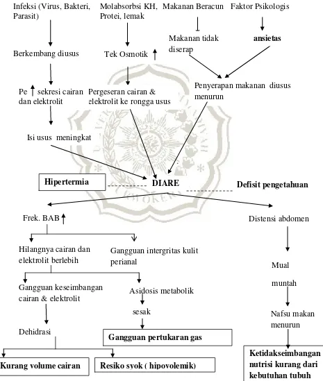 Gambar 2.1 pathway diare (Hardhi & Amin, 2013) 
