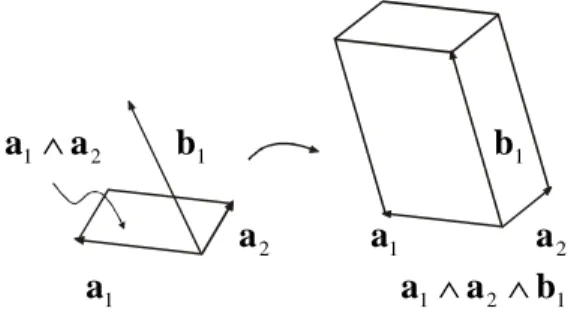 Gambar 10. Darab eksterior dari vektor-1 sederhana dan vektor-2 sederhana. 