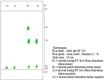 Gambar 14. Profil KLT ekstrak etanol buah pare 