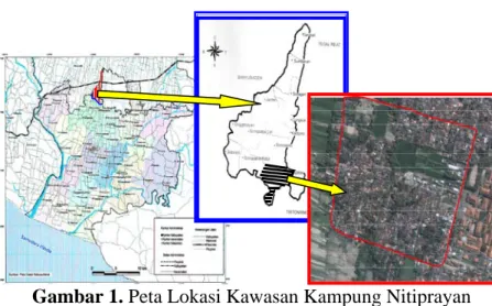 Gambar 1. Peta Lokasi Kawasan Kampung Nitiprayan 