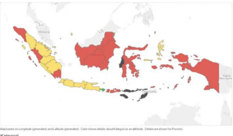Gambar 4 . Peta Prevalensi Balita Pendek di Indonesia 2017  Sumber: Pemantauan Status Gizi, 2017 