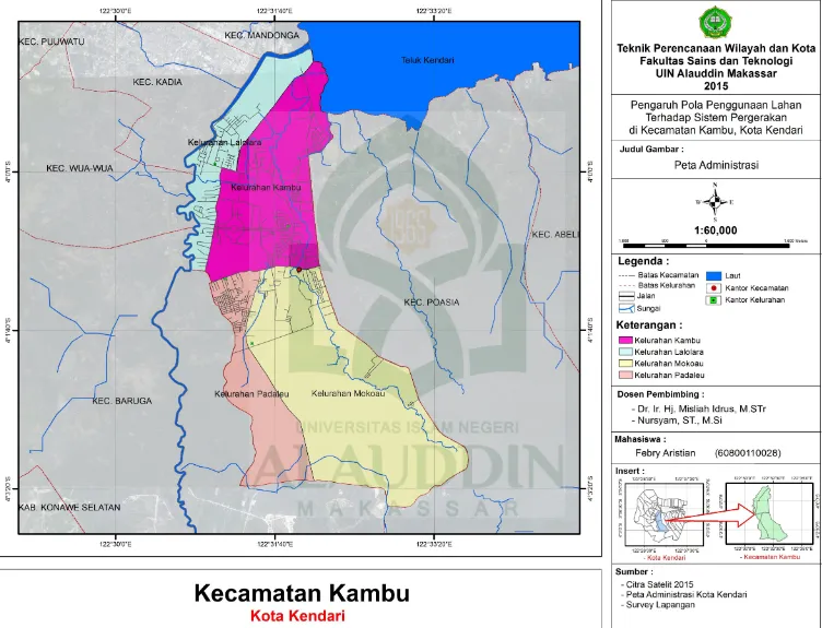 Gambar 2. Peta Administrasi Kecamatan Kambu 