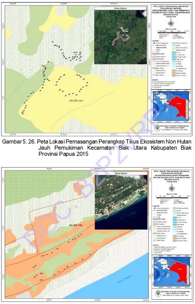 Gambar 5. 26.DOC. B2P2VRP Peta Lokasi Pemasangan Perangkap Tikus Ekosistem Non Hutan Jauh Pemukiman Kecamatan Biak Utara Kabupaten Biak Provinsi Papua 2015 