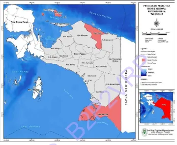 Gambar 5.1. Peta Lokasi Penelitian Rikhus Vektora Provinsi Papua Tahun 2015 DOC. B2P2VRP 