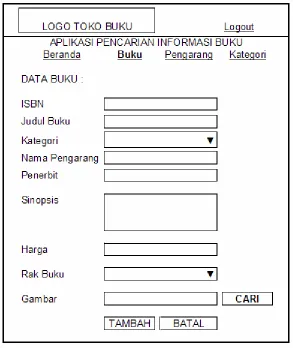 Gambar 3.15 Desain menu tambah data 